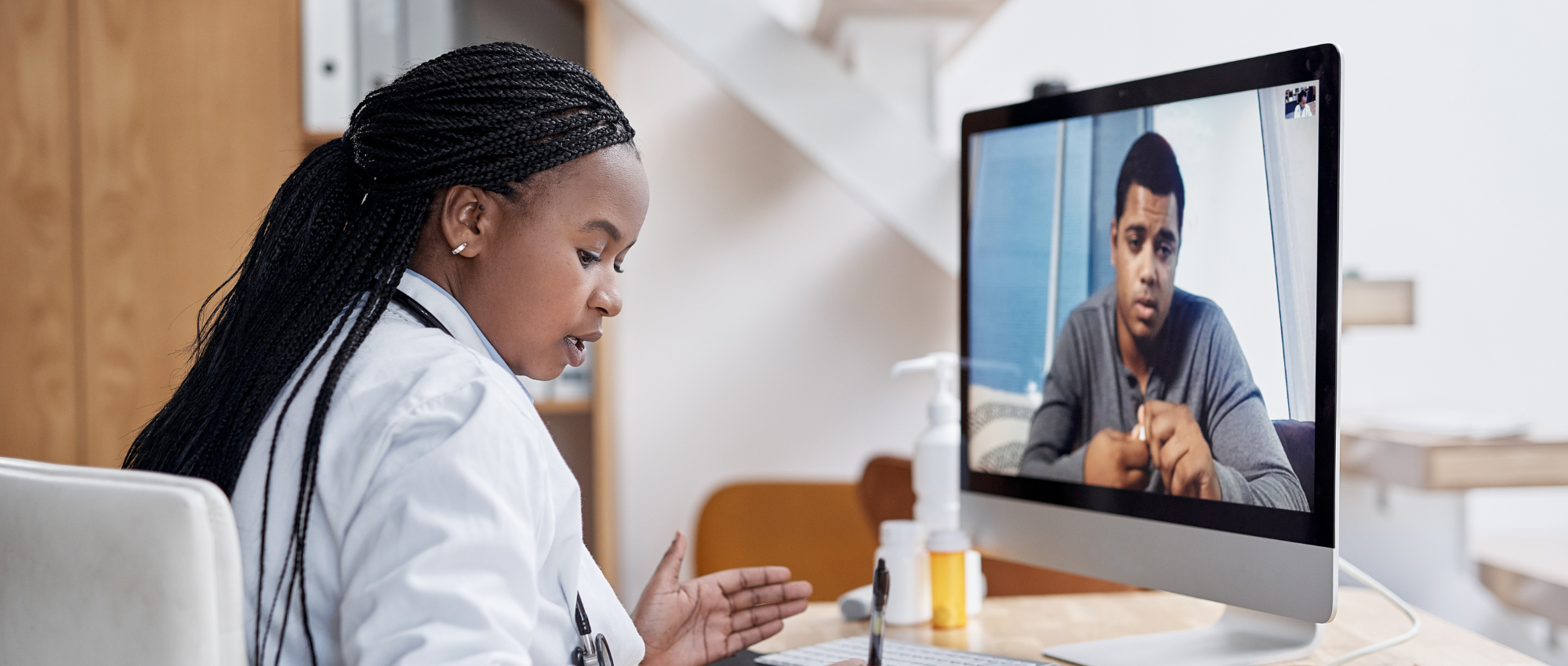 expert conducting virtual medical examination