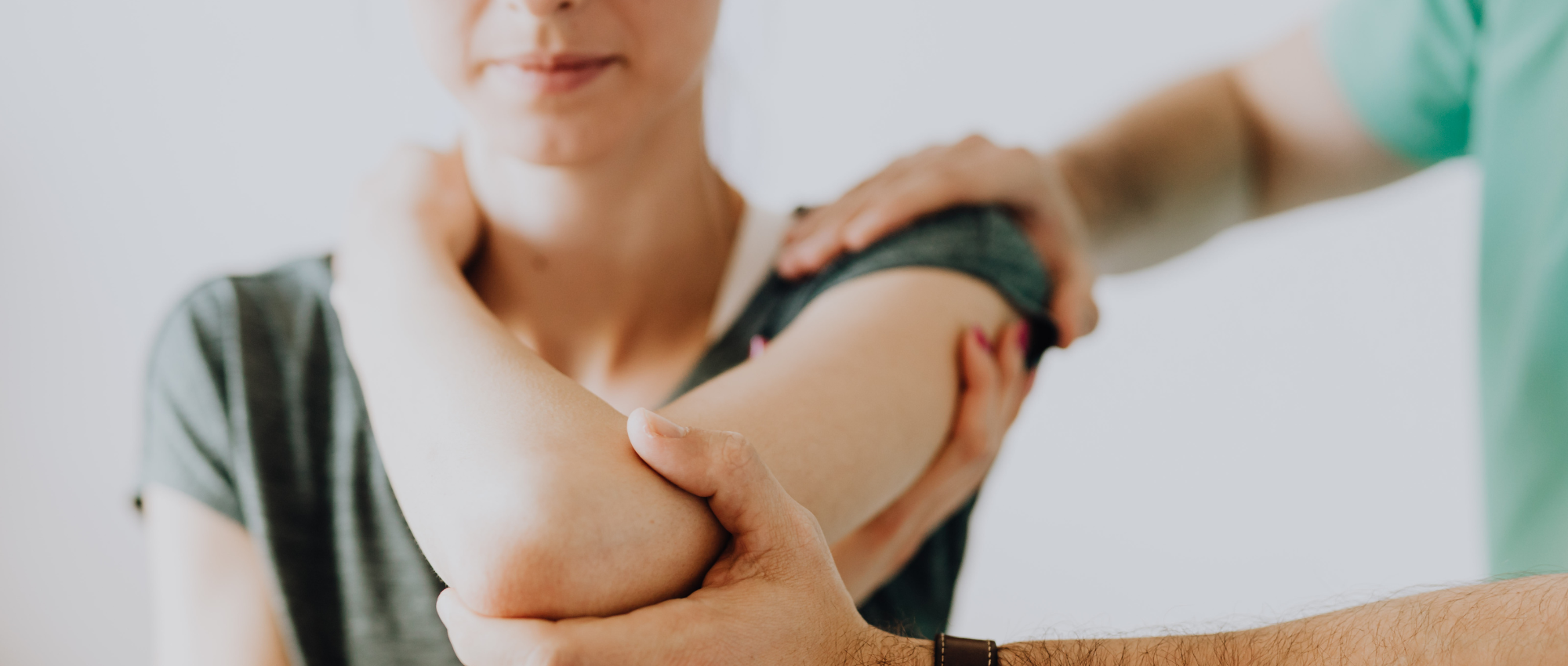 woman physical therapy examination